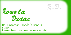 romola dudas business card